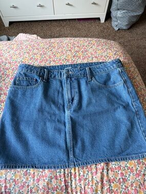 Old Navy Blue Denim Mini Skirt - Casual A-Line